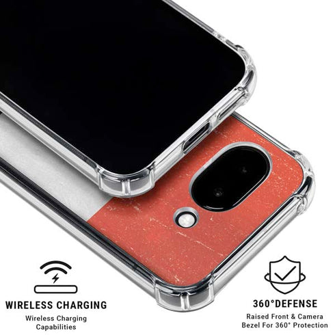 Yemen Flag Distressed Google Pixel 9a Clear Case